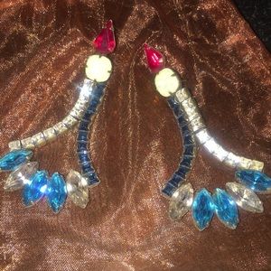 Lionette multi-stone chandelier earrings